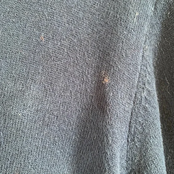 L.L. Bean Cashmere Blend Mock Neck 1/4 Zip Long Sleeve Pullover Blue Men’s LARGE - Picture 5 of 8